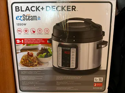 Black+Decker ezSteam 9-in-1 10L Multi Cooker / Steamer (1350W) - New in Box