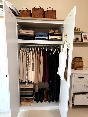 White 2-Door Almada Wardrobe - Good Condition