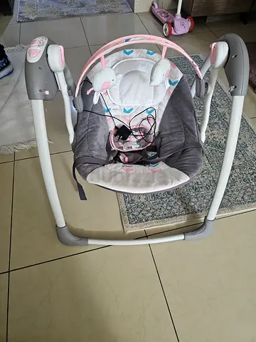 Electric Baby Swing / Rocker - Grey Pink, good condition