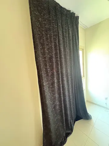 Modern Dark Textured Window Curtains