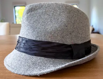 Grey Wool Fedora (S/M)