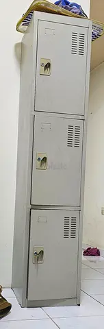 Metal 3-Tier Storage Locker - Good Condition