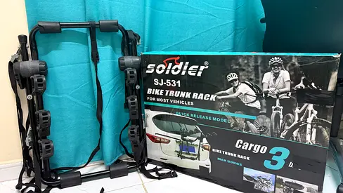 Soldier SJ-531 Bike Trunk Rack - 3-Bike Carrier (With Box)