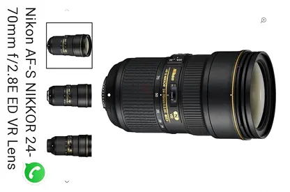 Brand new Nikon NIKKOR  24-70mm f/2.8  Camera Lens in abu dhabi