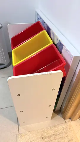 Childrens Toy Storage Organizer with 3 Color Bins