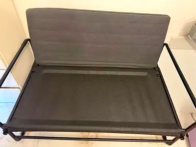 Ikea Kammarn Foldable Guest Bed / Sofa Bed Frame with Mattress - Dark Grey