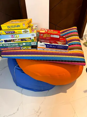 Board Games, Bean Bags, Carpet