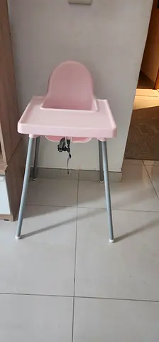 Ikea Simple Pink Baby Feeding High Chair (Lightweight, Portable)