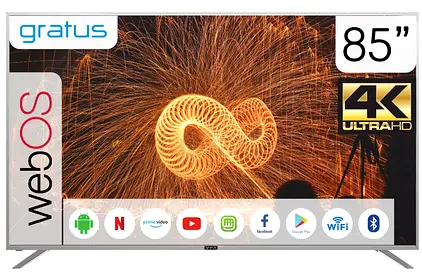 Gratus 85 inch 4K UHD Smart TV with LG webOS 2023 edition