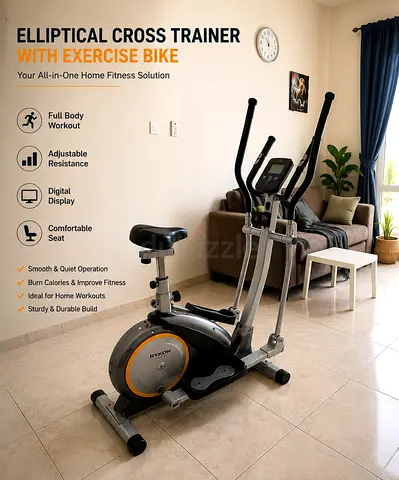 Elliptical Cross Trainer with Exercise Bike (RYKON) – Good Condition