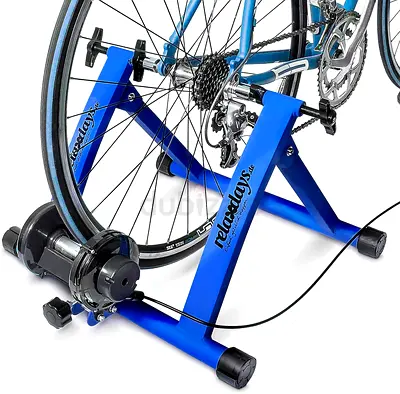 Relaxdays Indoor Bicycle Resistance Trainer for 26-28 Wheels Indoor Cycling Stand Cardio Workout