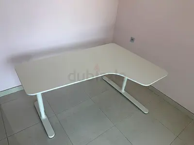 White L-shaped Desk - Modern Office Table - IKEA
