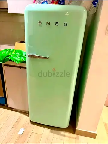 Free delivery SMEG Pastle green single-door fridge Retro style in excellent condition