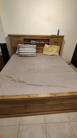 Bed and side table