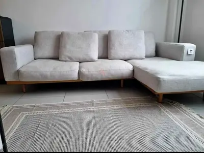 West Elm L shape sofa Beige Excellent condition