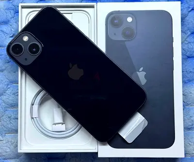 iPhone 13 (Black) 128 and charger cable - Good condition
