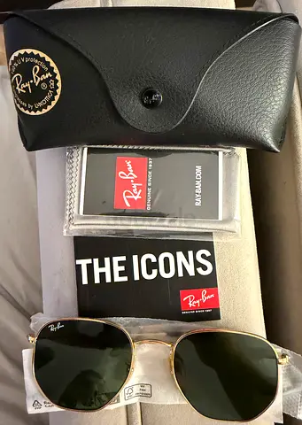 Brand new Rayban Unisex Hexagonal Flat Lens 100% UV Protected Sunglasses - RB3548 01 54