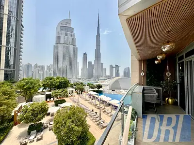 Burj Khalifa View | Unique Layout | Large Terrace and Garden