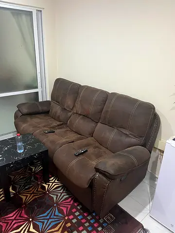 Recliner leather sofa