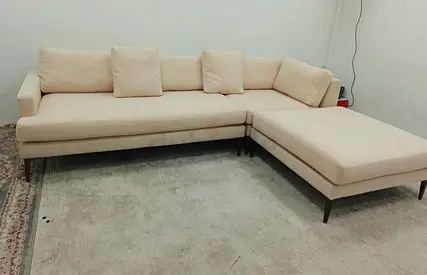 West elm beige color lshape sofa