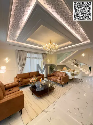 فيلا للبيع تصميم كلاسيك شامله الكهرباء والمياه والاثاث والمكيفات المركزيه جاهزه للسكن