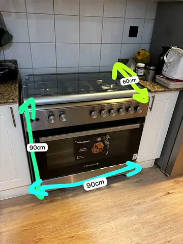 Bompani 90cm Stainless Steel Gas Range Oven - Good Working Condition