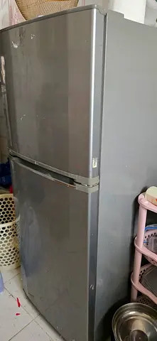 Used Silver Double-Door LG Refrigerator - Good Working Condition