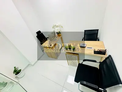 Office Fully Fitted and Furnished with Free Dewa Internet No Commission