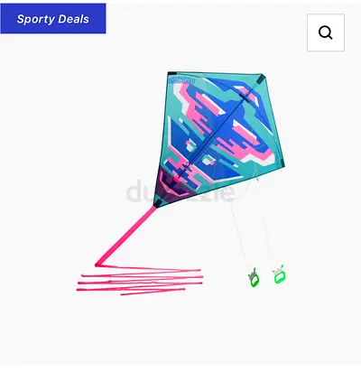 2 Diamond Kite with Tail - New, Blue Green