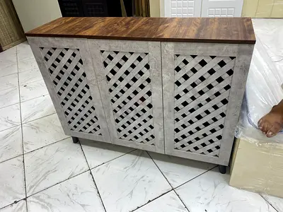 Wood Top  3-Door shoe rack