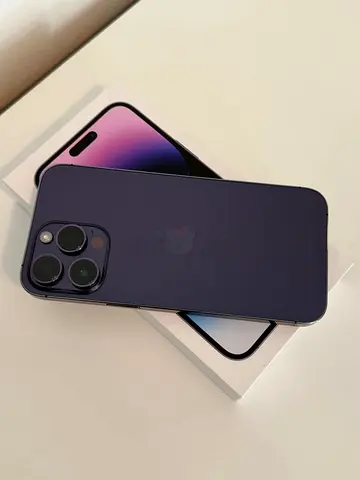 Apple iPhone 14 Pro 256 - Deep Purple, boxed, excellent with Cable. Battery health 83% .