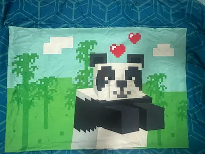 Minecraft, comforter and pillowcase