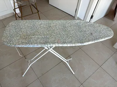 Sturdy Folding Ironing Board with Patterned Cover