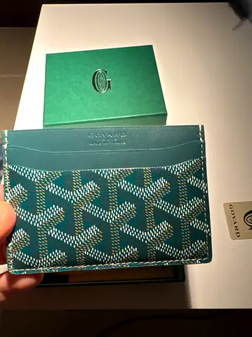 Goyard card holder / slim wallet - green (authentic)