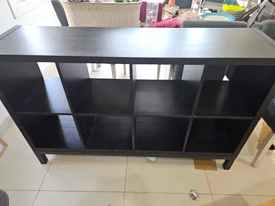 IKEA Kallax 8-Cube Storage Unit in Black-Brown