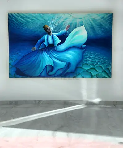 LARGE ORIGINAL OIL PAINTING - Hand-Painted on streched Canvas 240cm x 155cm