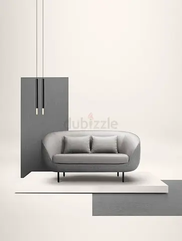 Modern Grey 2-Seater Sofa / Loveseat