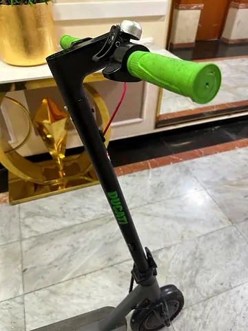 Ducati Electric Scooter with Green Grips