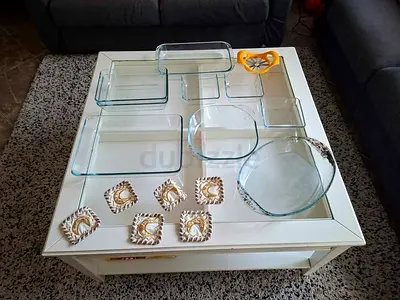 Glass containers for cooking and serving