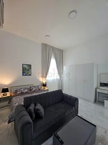 Furnished studio in zakhir area including water and electricity and Wi-Fi and maintenan