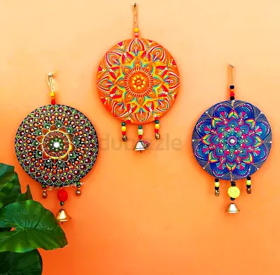 Handmade Mandala Wall Hanging with Bells