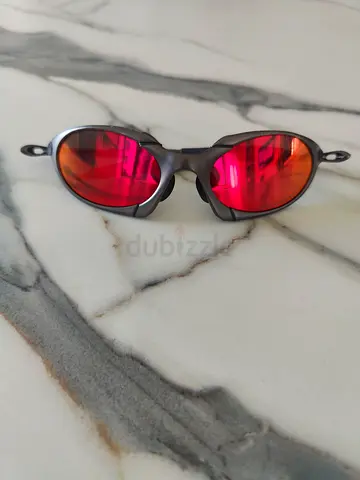 Lookalike of Oakley Juliet sunglasses with red mirrored lenses - used