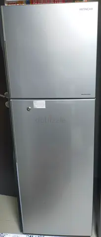 Hitachi 2-Door Refrigerator - Silver, Excellent Working Condition