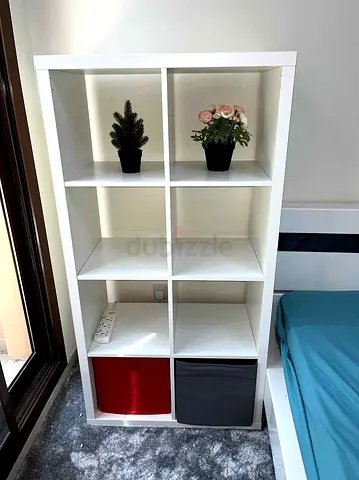 IKEA KALLAX 8-cube shelving unit white