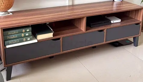Wooden TV Stand / Entertainment Unit with Drawers - Good Condition