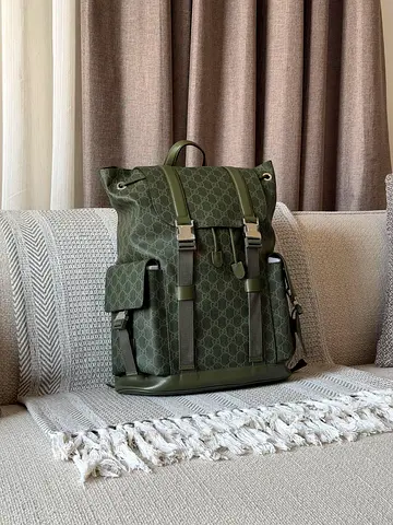 Gucci Green patterned designer-style backpack super master quality