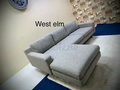 Like new condition west elm lshape sofa