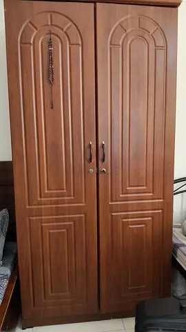 Wooden 2-door Wardrobe / Armoire in good condition