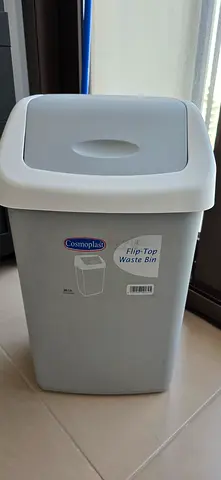 Flip-Top Waste Bin - 20L - Light Grey