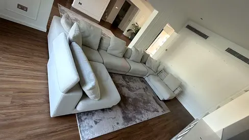 U-shape olta Chattlesmore Samoa Feather filled sofa